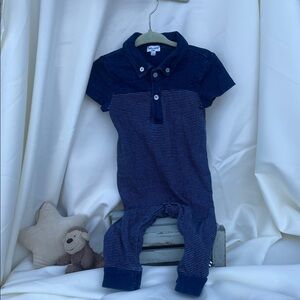 Splendid Blue and White Striped Romper